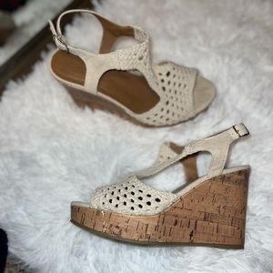 Beach wedges, bought for sundresses on the beach.